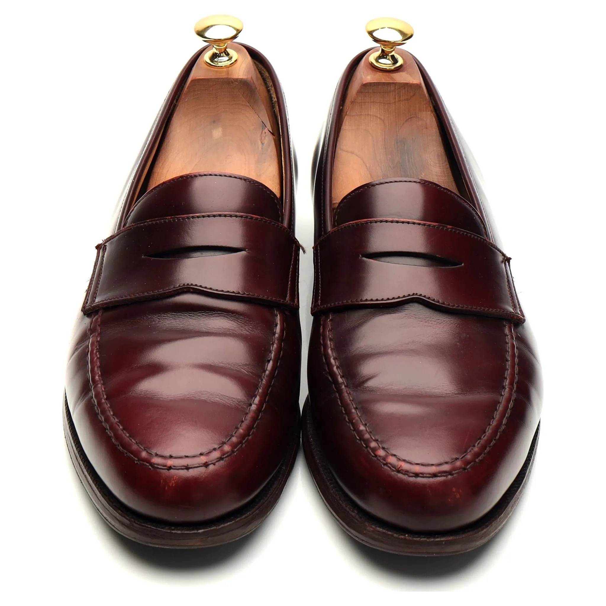 'Boston' Burgundy Leather Loafers UK 9 / UK 9.5 E MISMATCHED