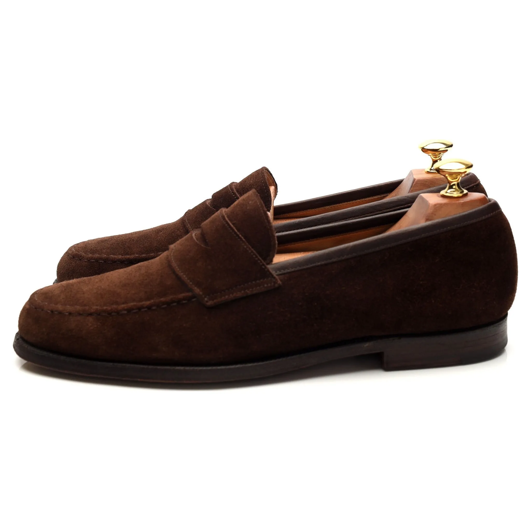 'Boston' Dark Brown Suede Loafers UK 9 E