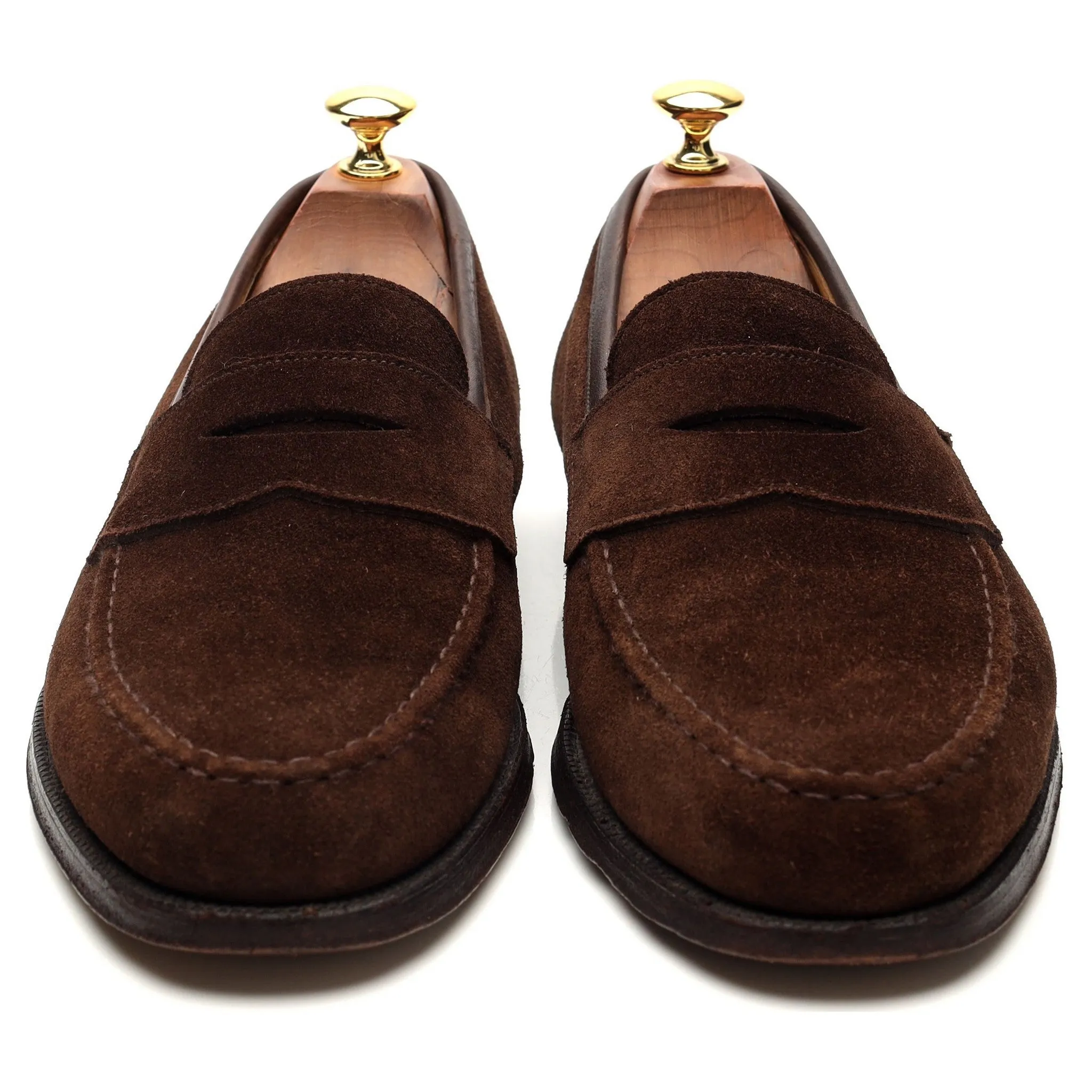 'Boston' Dark Brown Suede Loafers UK 9 E