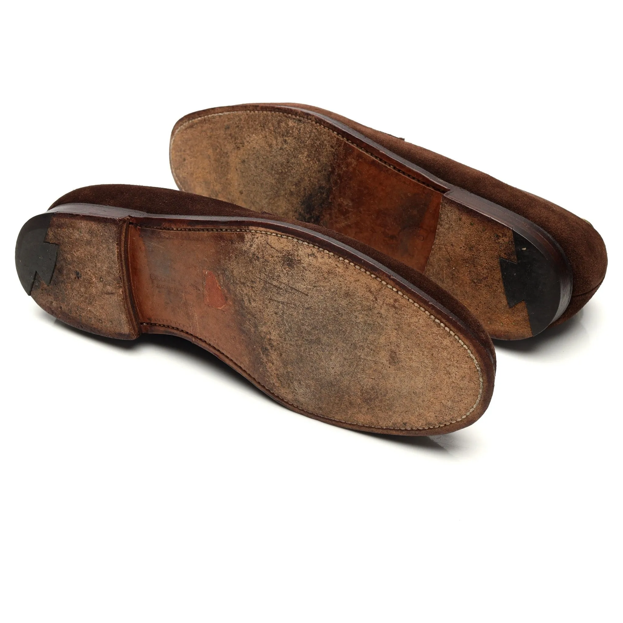 'Boston' Dark Brown Suede Loafers UK 9 E