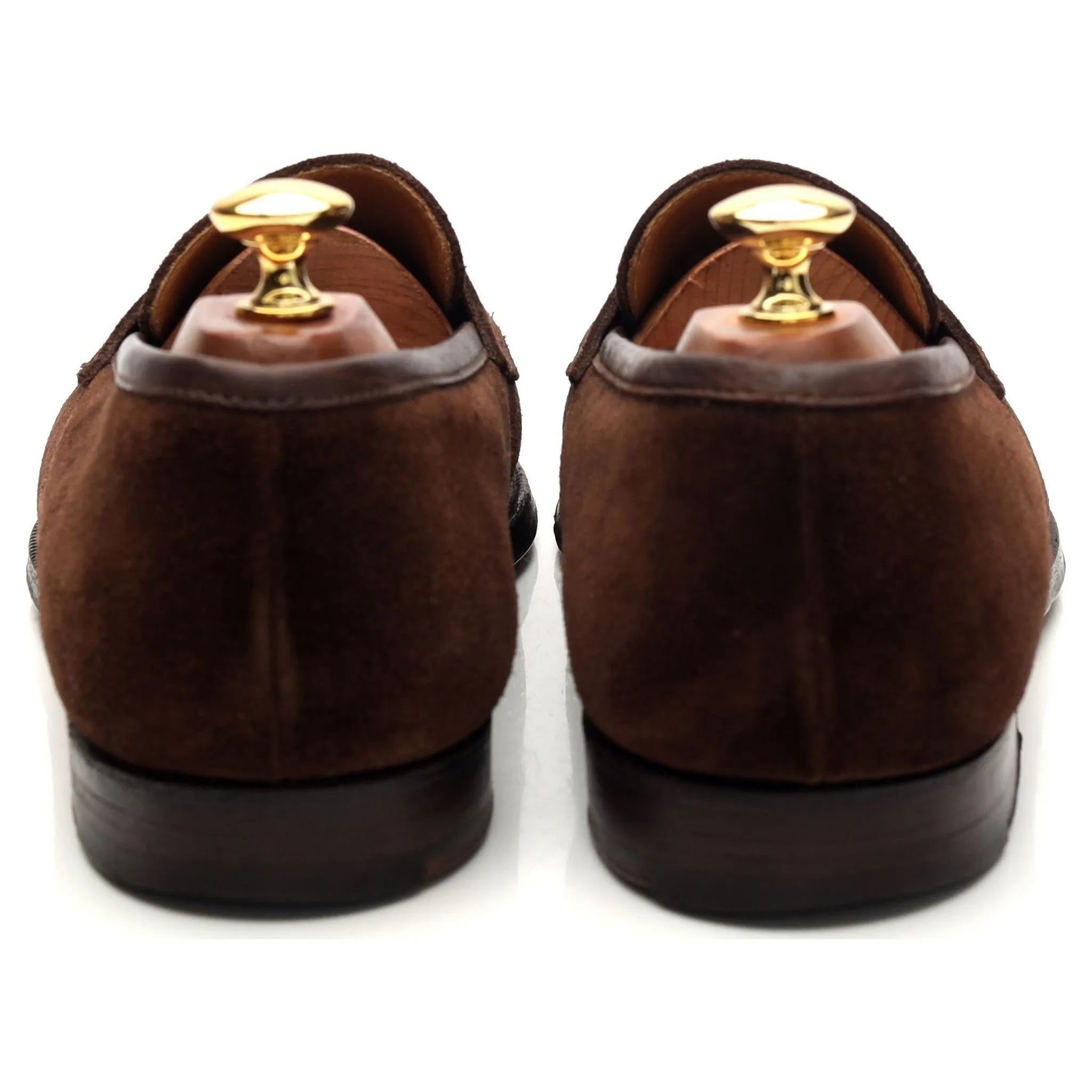 'Boston' Dark Brown Suede Loafers UK 9 E