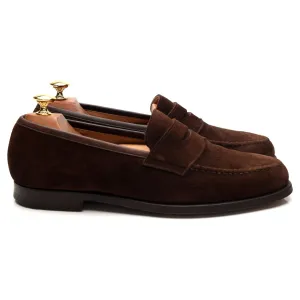 'Boston' Dark Brown Suede Loafers UK 9 E