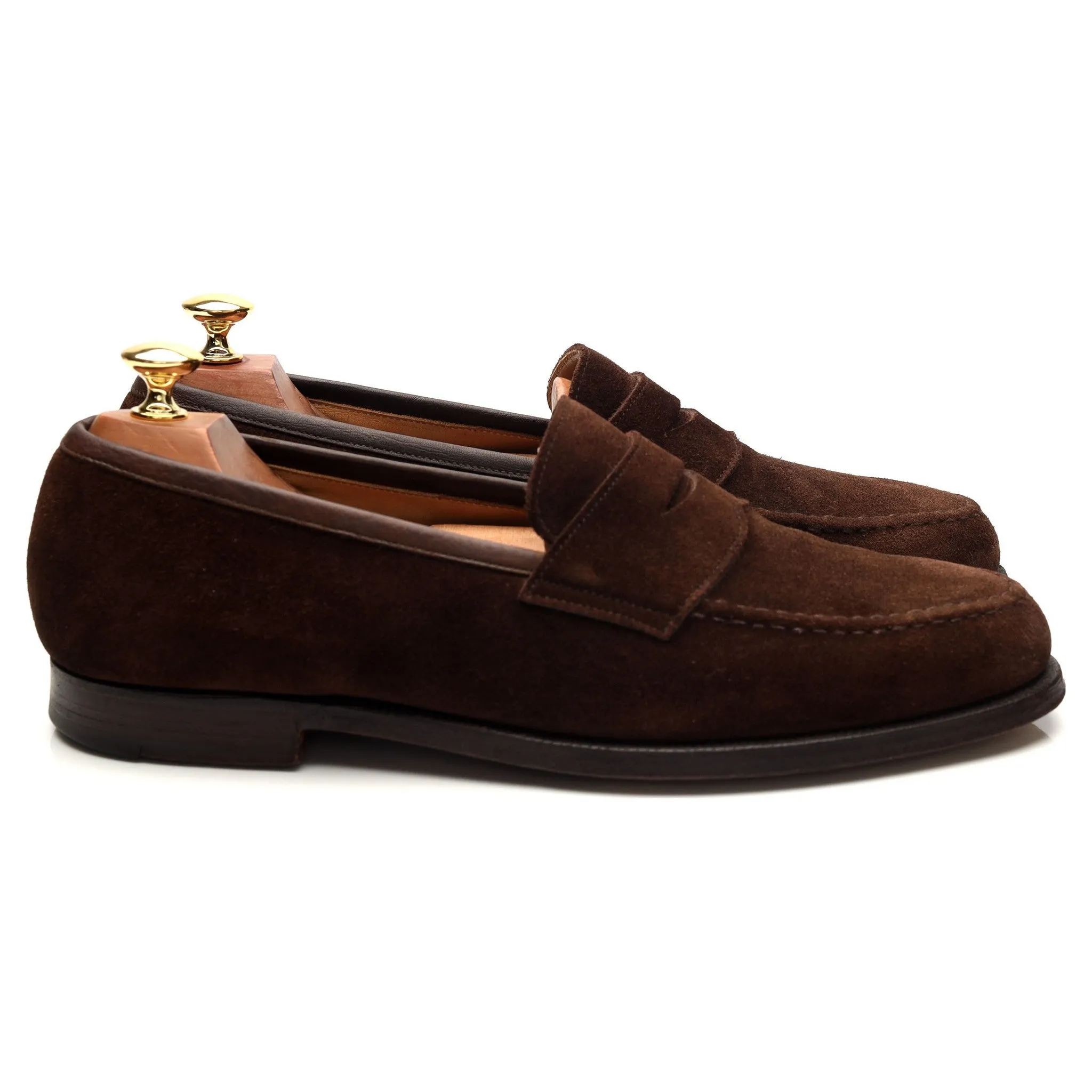 'Boston' Dark Brown Suede Loafers UK 9 E