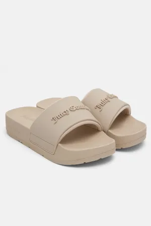 BRAZILIAN SAND STACKED EMBOSSED SLIDERS