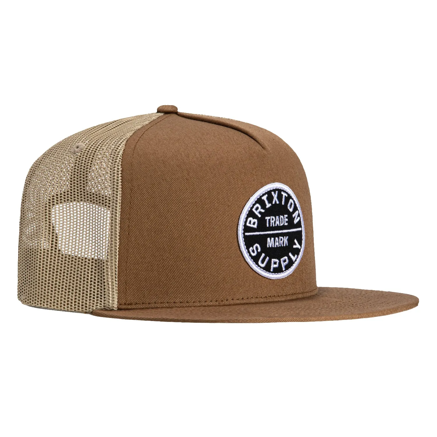 Brixton Oath Mesh Snapback Trucker Hat - Tan