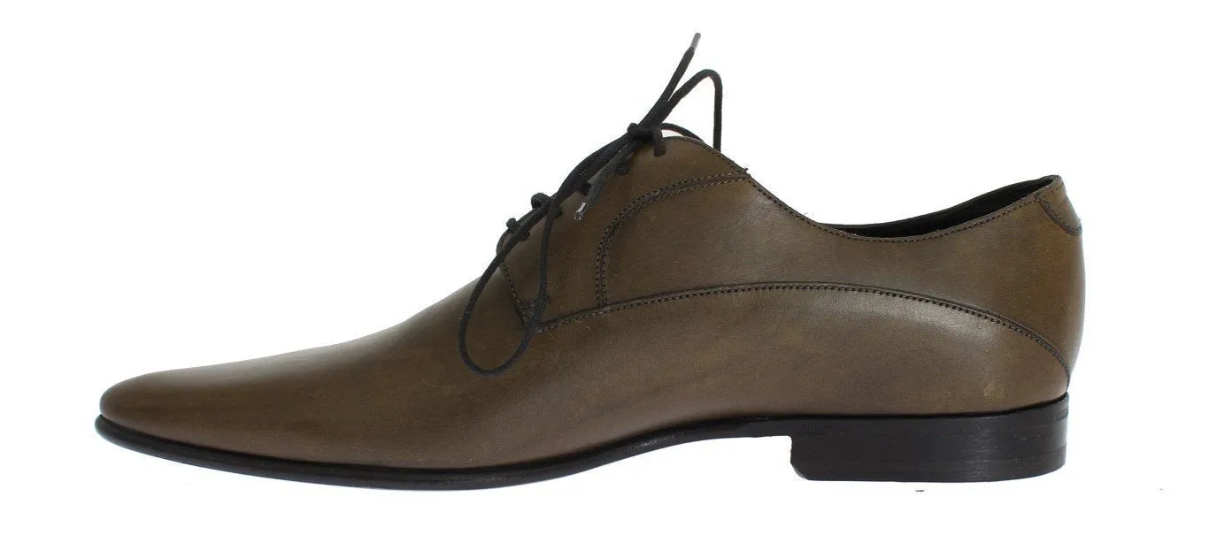 Brown Leather Dress Lace Up Formal Shoes