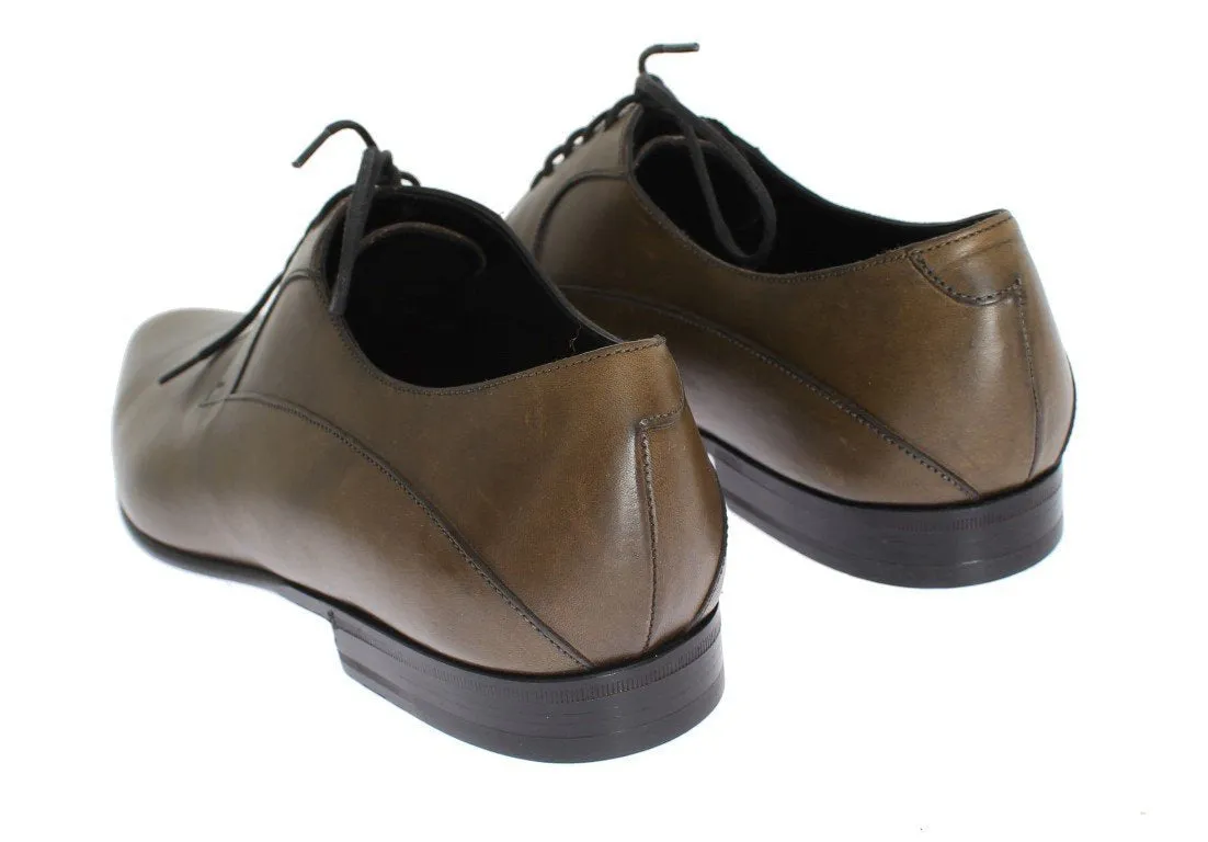 Brown Leather Dress Lace Up Formal Shoes