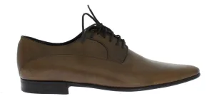 Brown Leather Dress Lace Up Formal Shoes