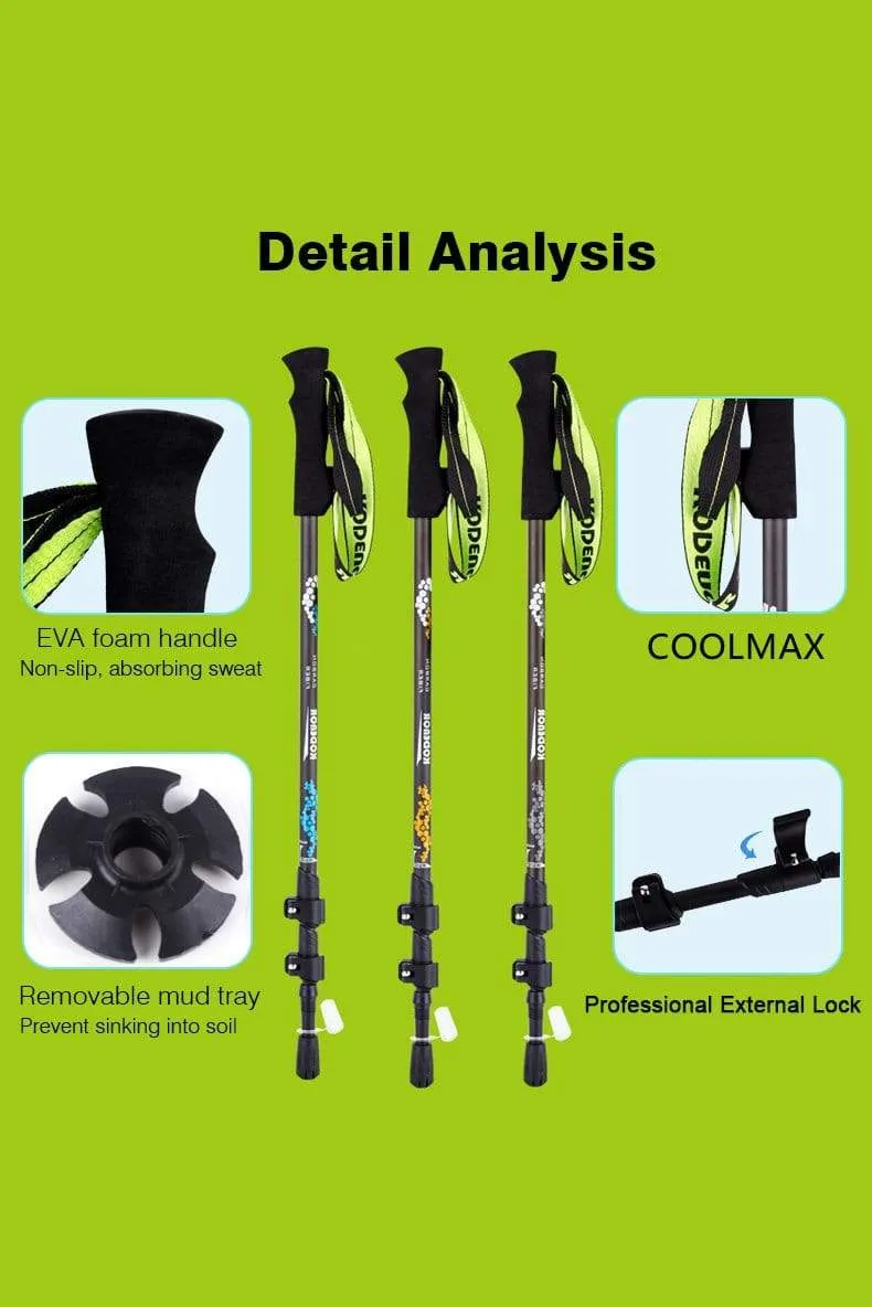 Carbon Fiber Trekking Pole Adjustable Walking Stick