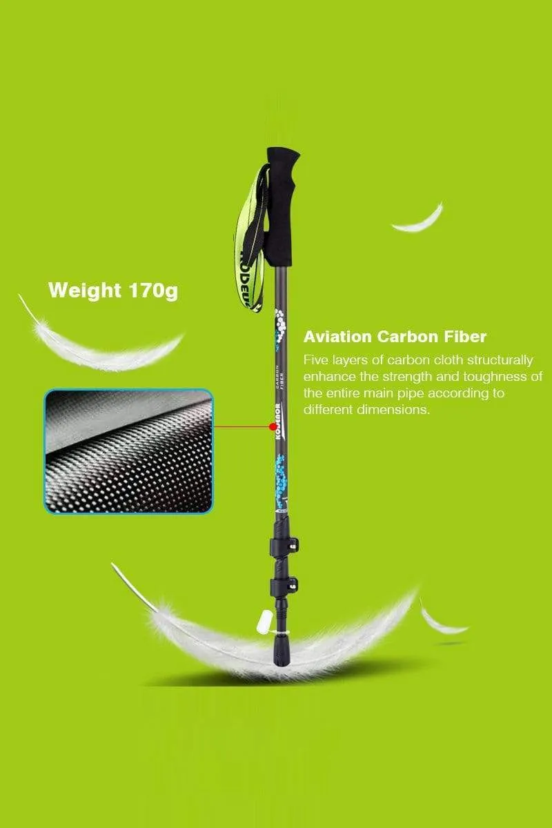 Carbon Fiber Trekking Pole Adjustable Walking Stick