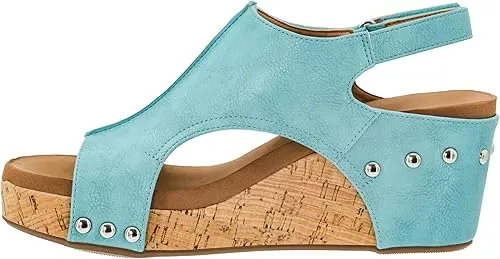Carley Teal Wedge