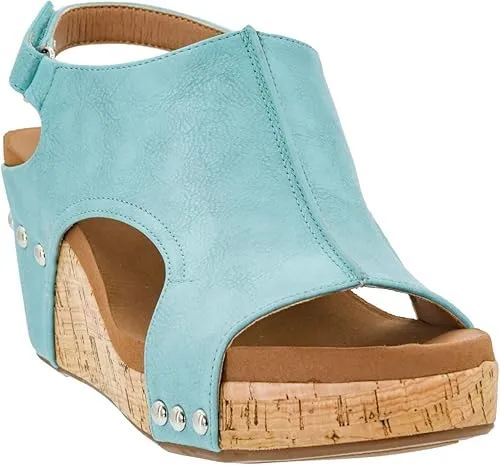 Carley Teal Wedge