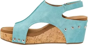 Carley Teal Wedge