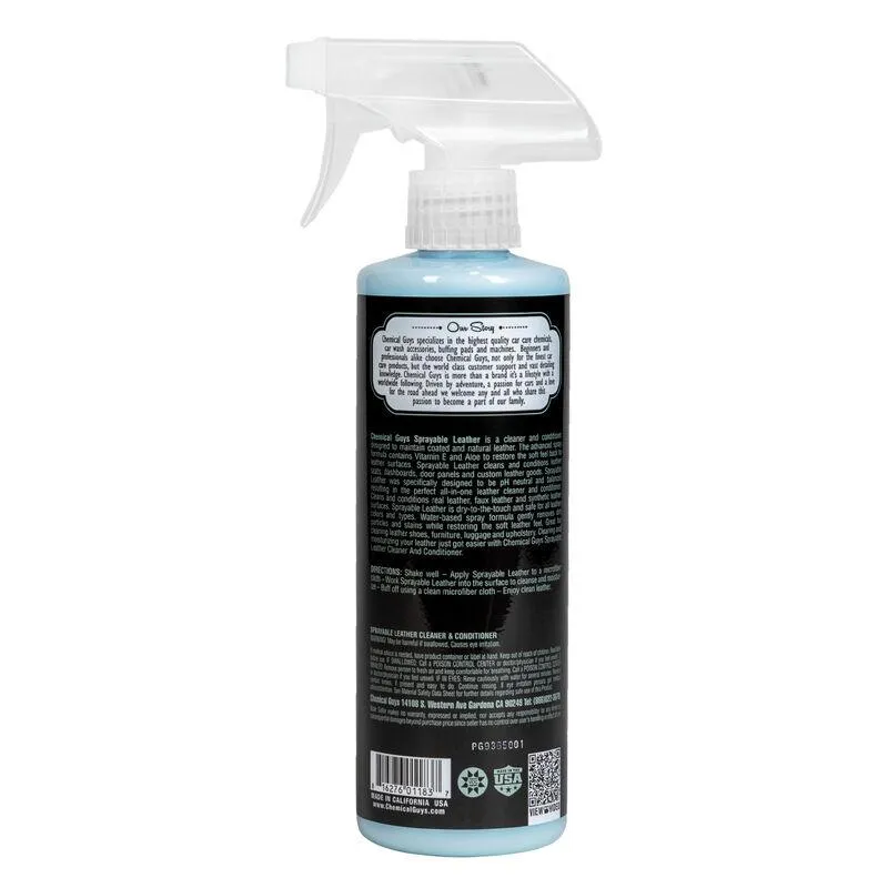 Chemical Guys Sprayable Leather Cleaner & Conditioner, 473ml