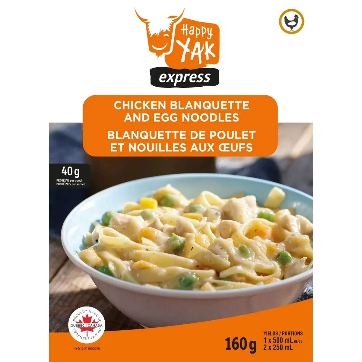 Chicken Blanquette and Egg Noodles