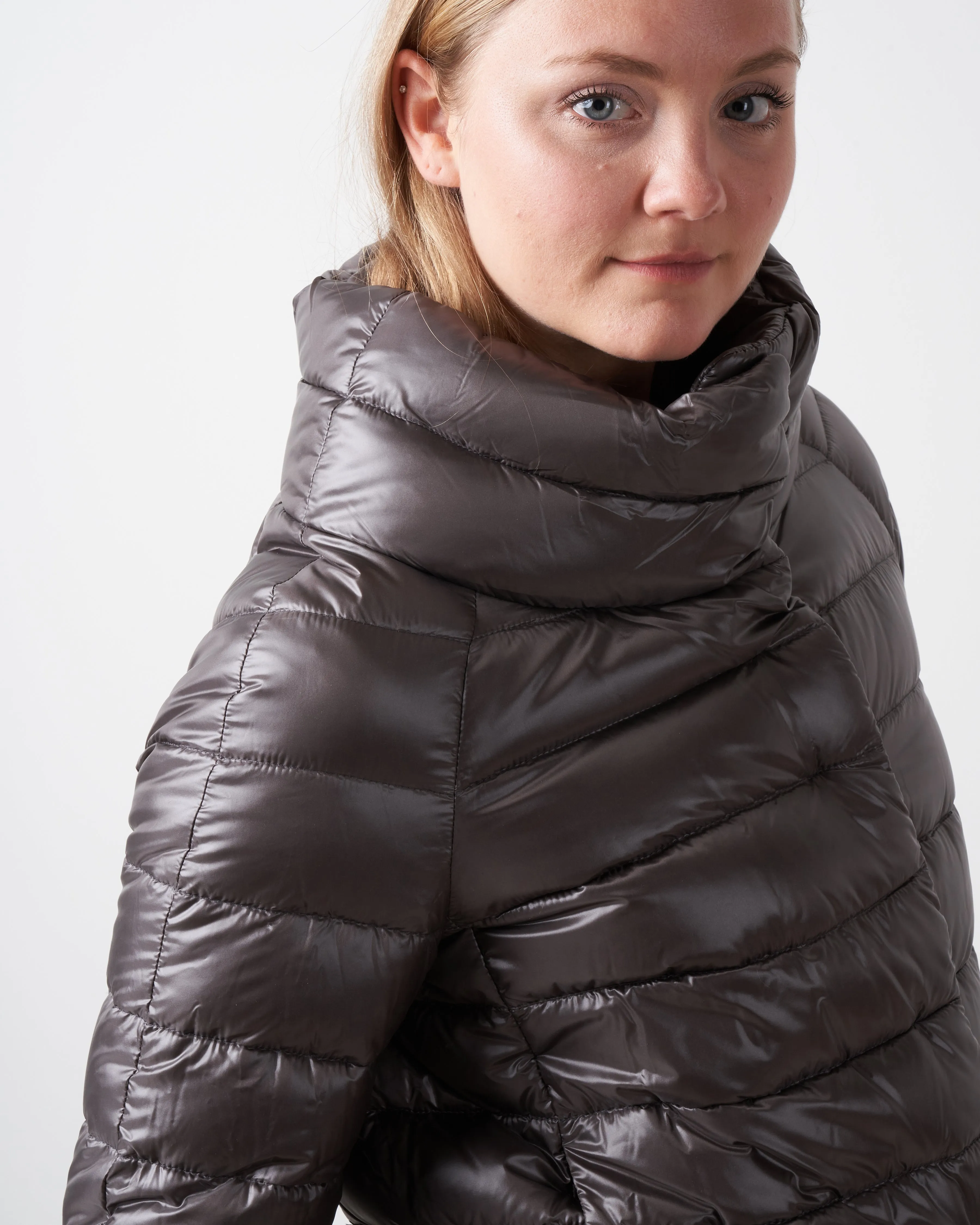 classic nylon 3/4 bolero - charcoal