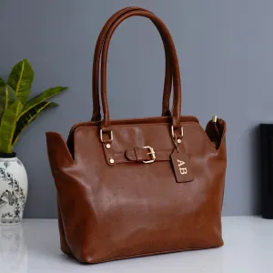 Classy Leather Customized Hand Bag 1.0 - Tan