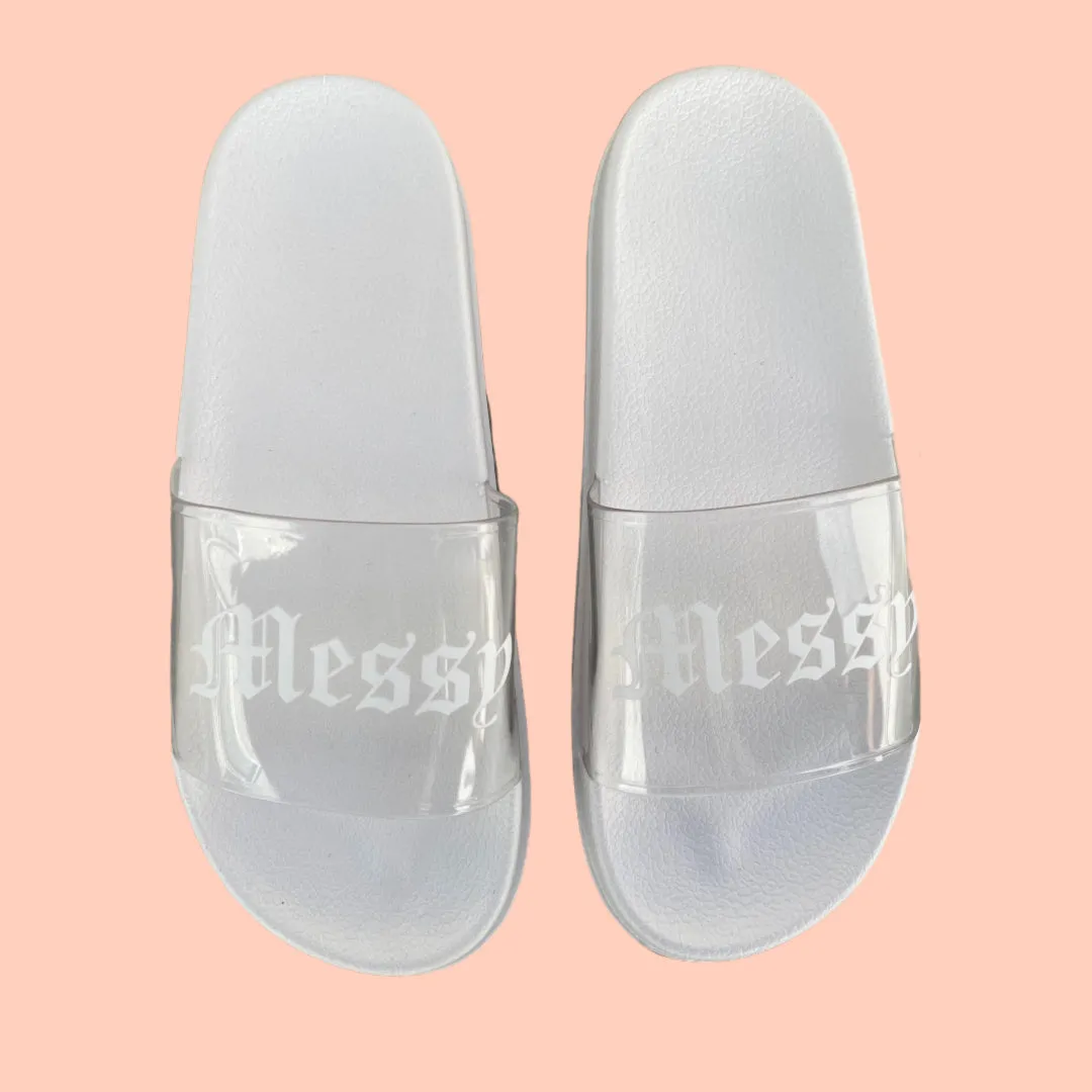 Clear White Messy Slides