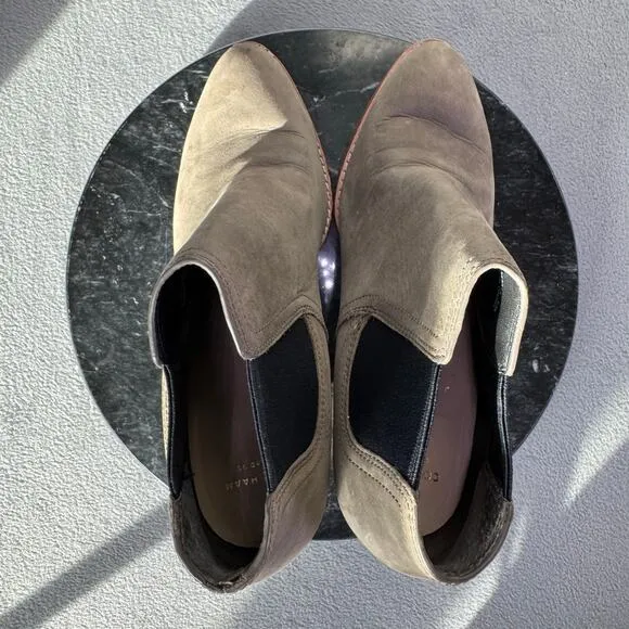 Cole Haan Balthasar Nubuck Wedge Heel Bootie In Greystone Women’s Size 8.5B US