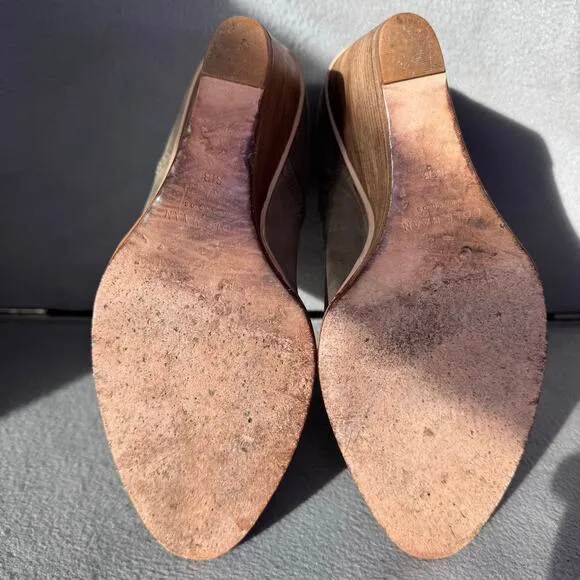 Cole Haan Balthasar Nubuck Wedge Heel Bootie In Greystone Women’s Size 8.5B US
