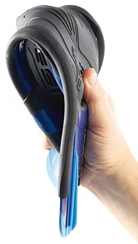Cressi Agua Short Fins for Swimming and Snorkeling, Blue, UK 12/13