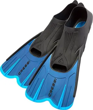 Cressi Agua Short Fins for Swimming and Snorkeling, Blue, UK 12/13