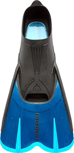Cressi Agua Short Fins for Swimming and Snorkeling, Blue, UK 12/13