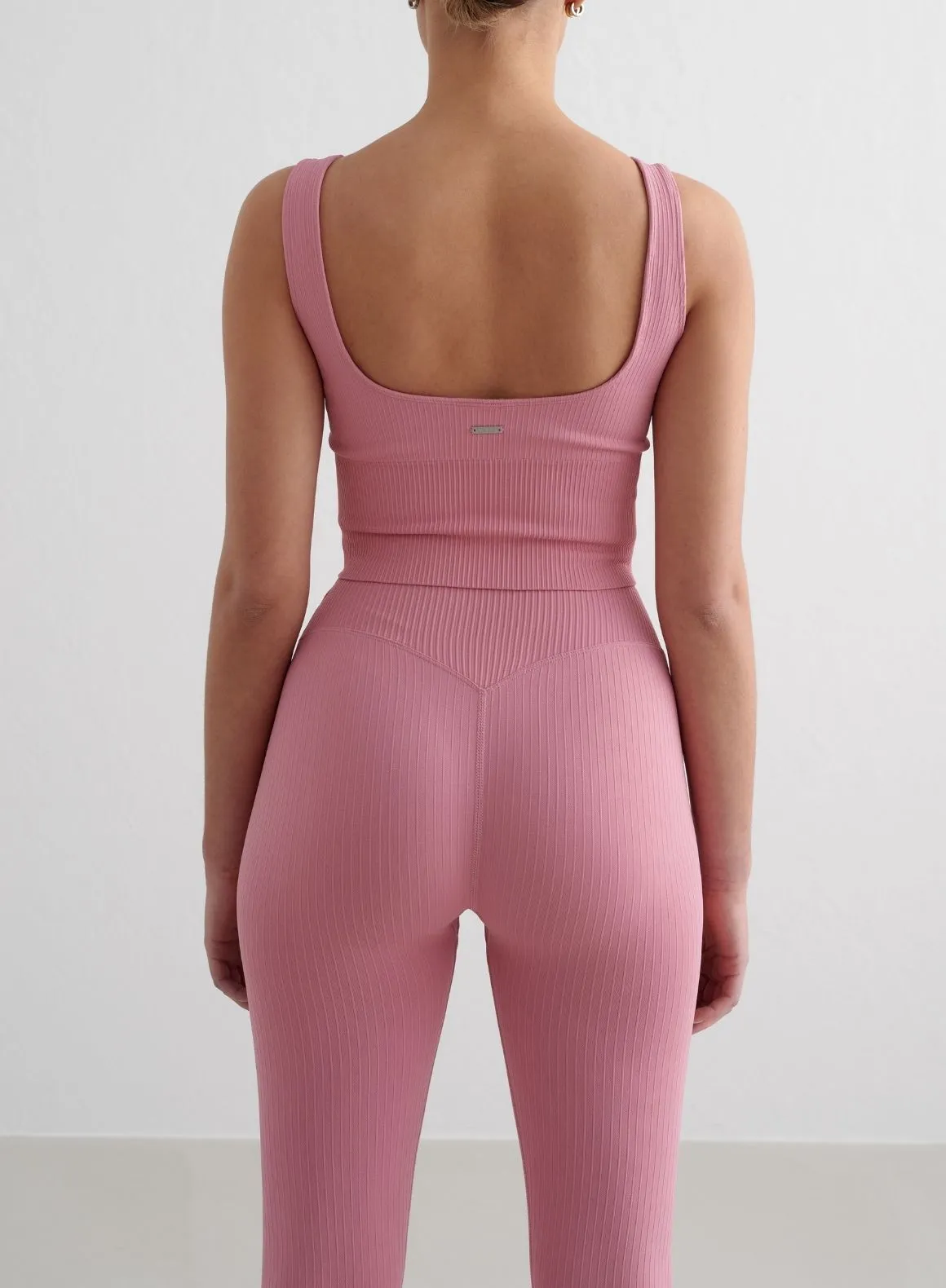 Desert Rose Ribbed Seamless Petite Tights