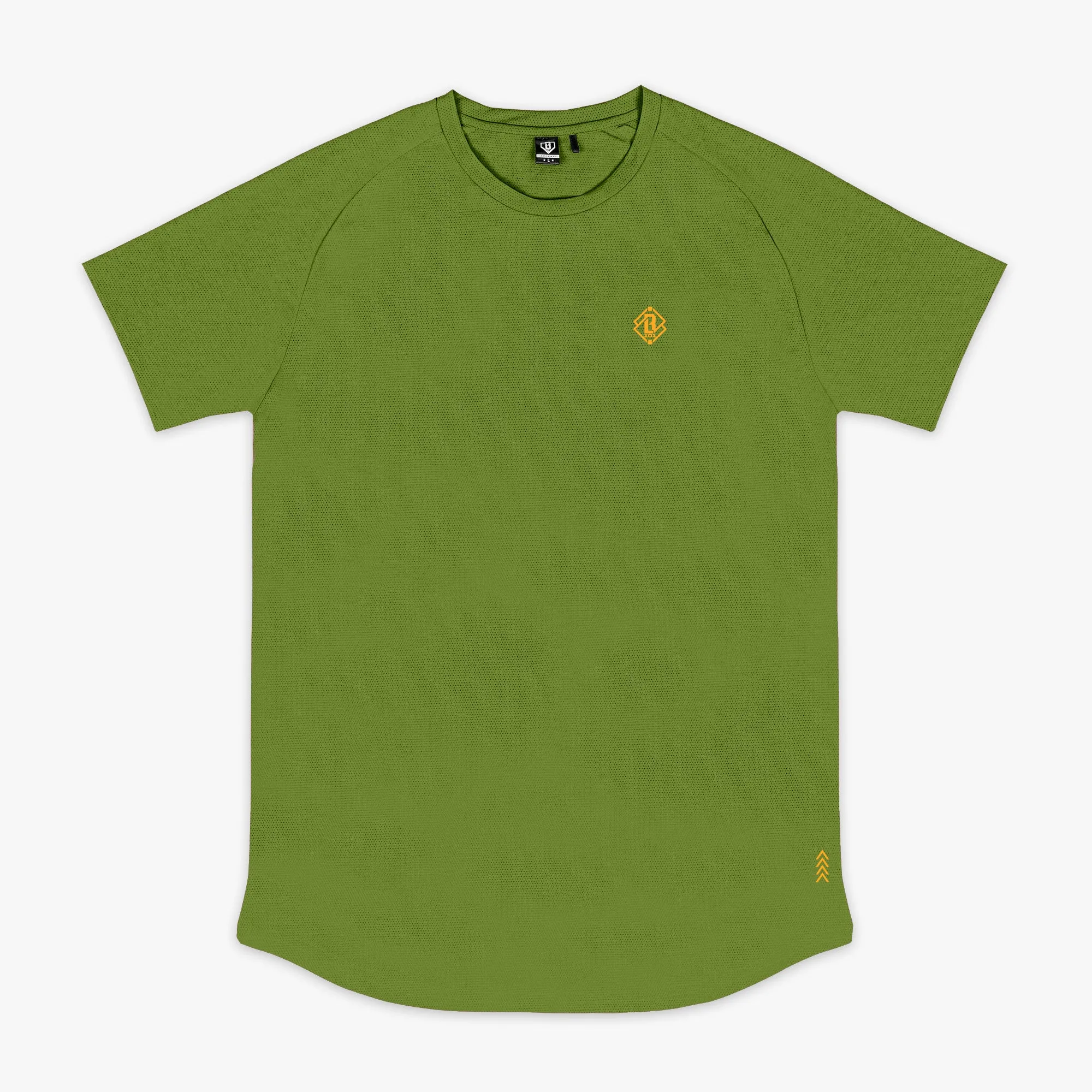Diamond Tech Tee - Olive Green/Orange