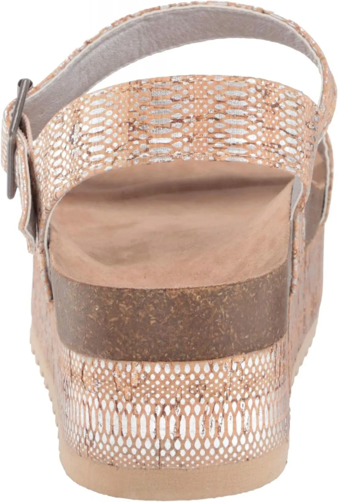 Dirty Laundry by Chinese Laundry Women's Wedge Sandal PALMS CORK Silver Brown 8M