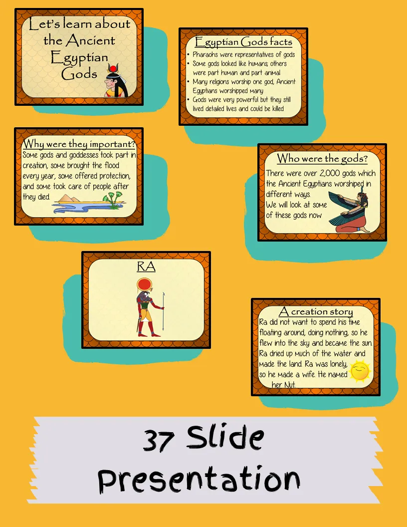 Distance Learning Ancient Egyptian Gods Google Slides Lesson