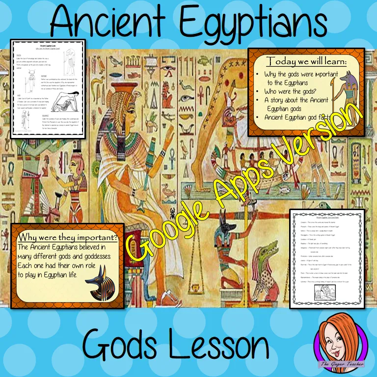 Distance Learning Ancient Egyptian Gods Google Slides Lesson