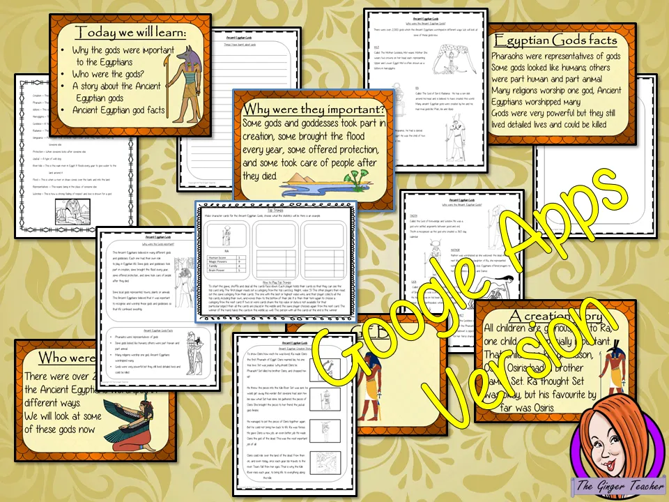 Distance Learning Ancient Egyptian Gods Google Slides Lesson
