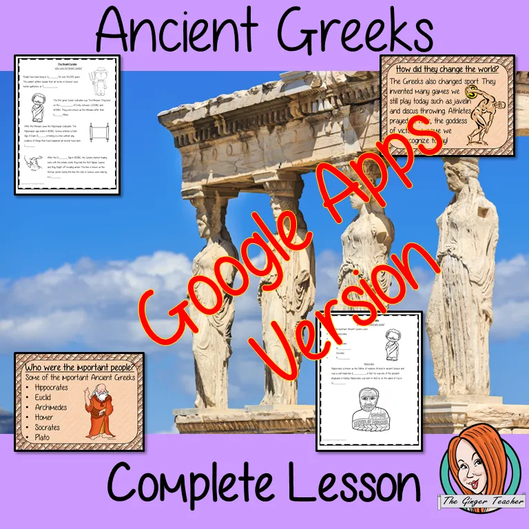 Distance Learning Ancient Greeks Complete Google Slides Lesson