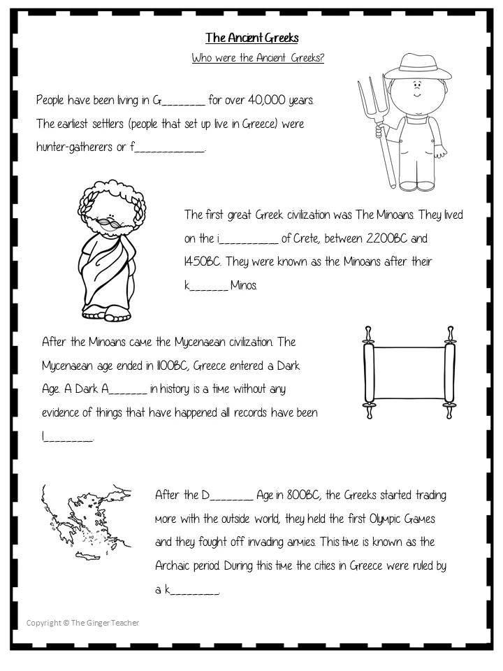 Distance Learning Ancient Greeks Complete Google Slides Lesson