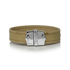 D'Monti Nestier Beige - France Luxe Genuine Ostrich Leather Womens Bracelet