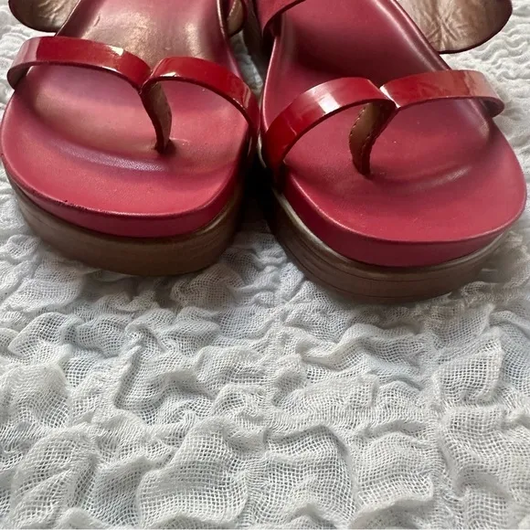 Donald J. Pliner Farris Wedge Sandal in Tomato Red Size 11