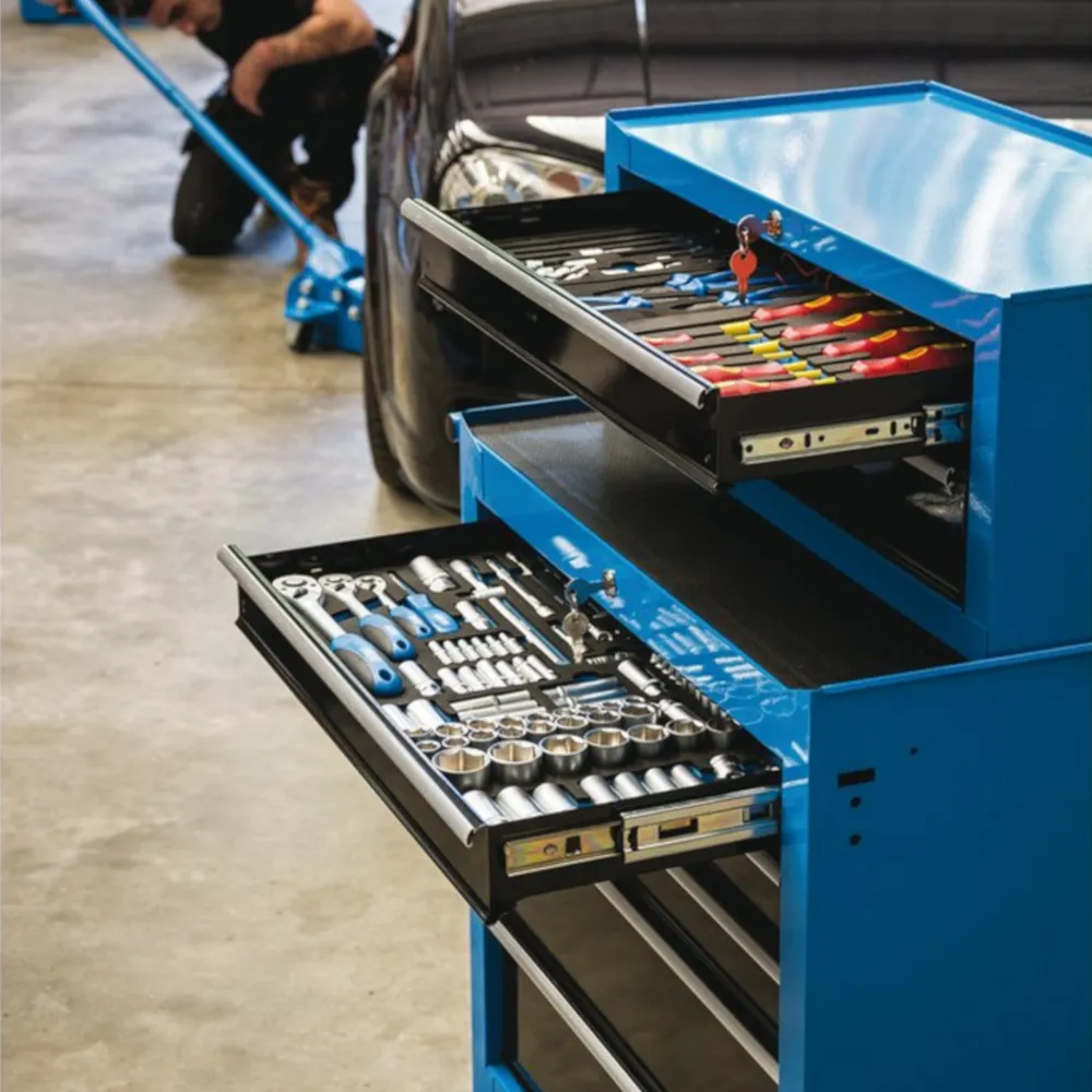 Draper 5 Drawer Rollcab with Ball Bearing Slides - Blue - EX-D