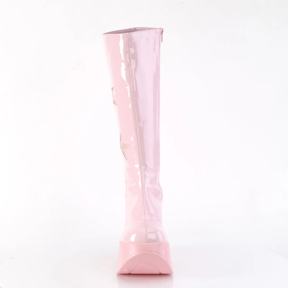 DYNAMITE-218  Baby Pink Patent-Baby Pink Multi Gliter
