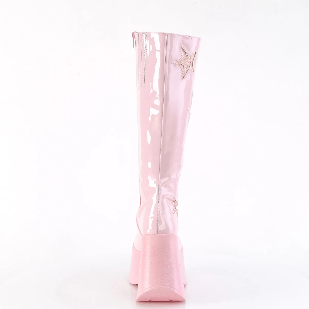 DYNAMITE-218  Baby Pink Patent-Baby Pink Multi Gliter