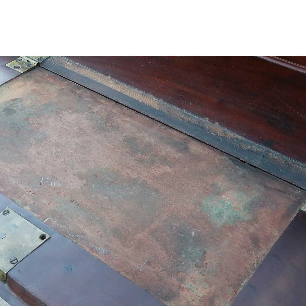 English George II Chippendale Figured Padauk Slant Front Desk