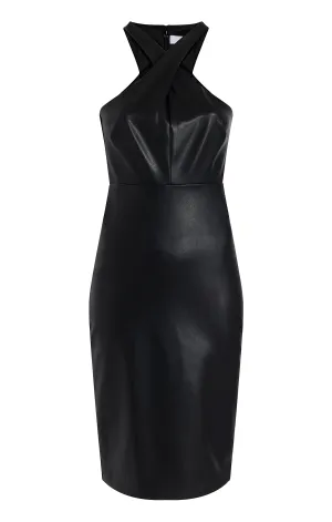 Faux Leather Carolyn Dress