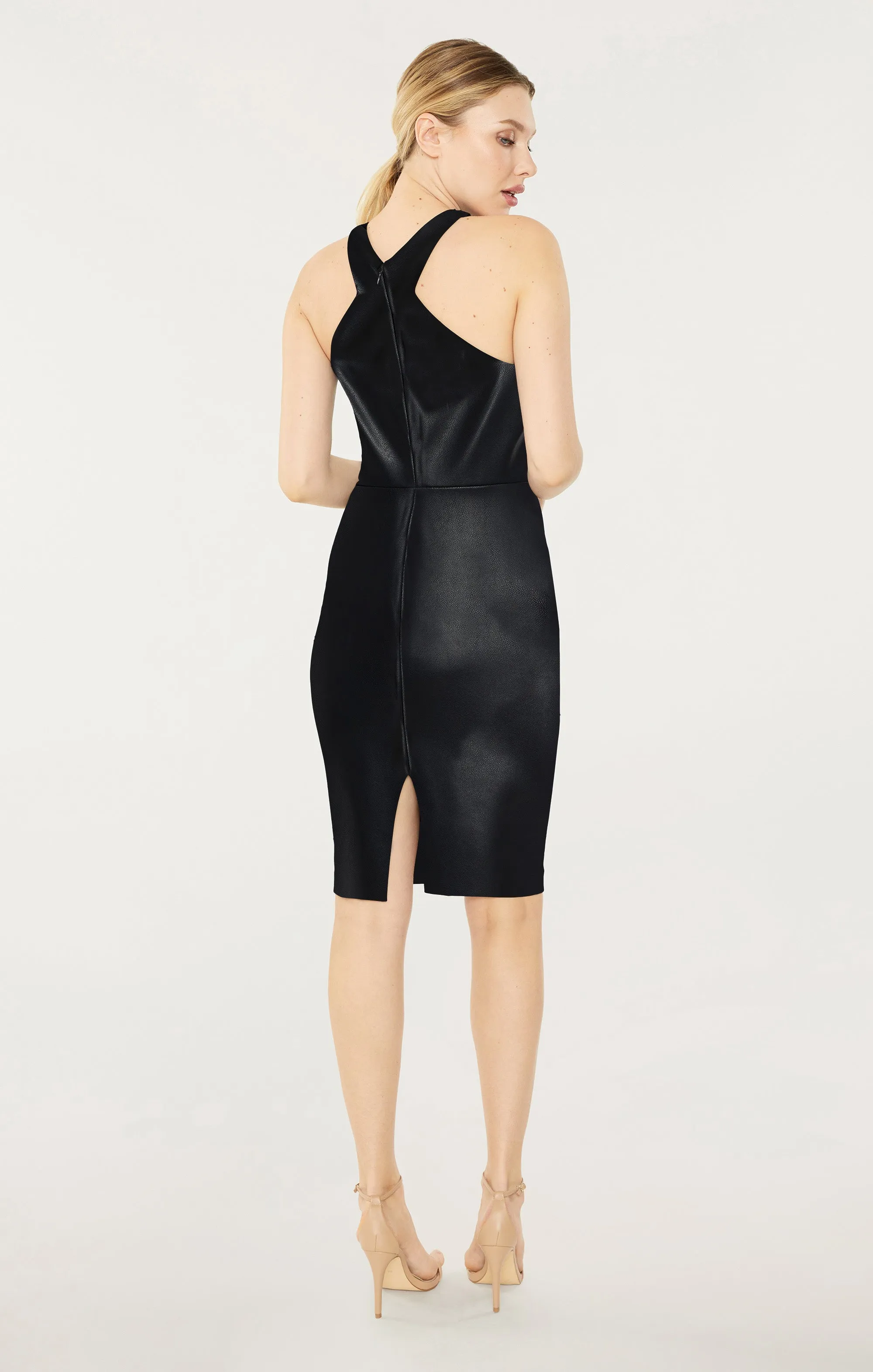 Faux Leather Carolyn Dress