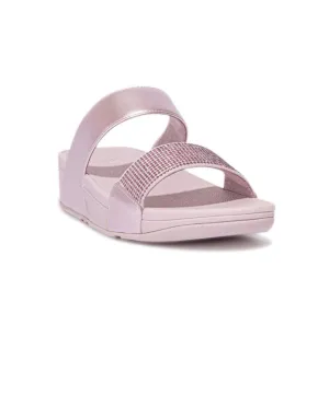 FitFlop Lulu Crystal Embellished Slides Purple