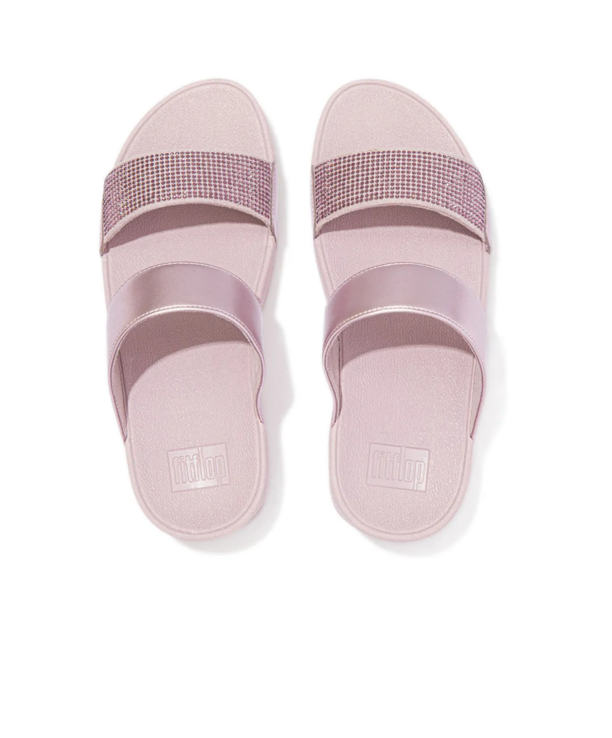 FitFlop Lulu Crystal Embellished Slides Purple