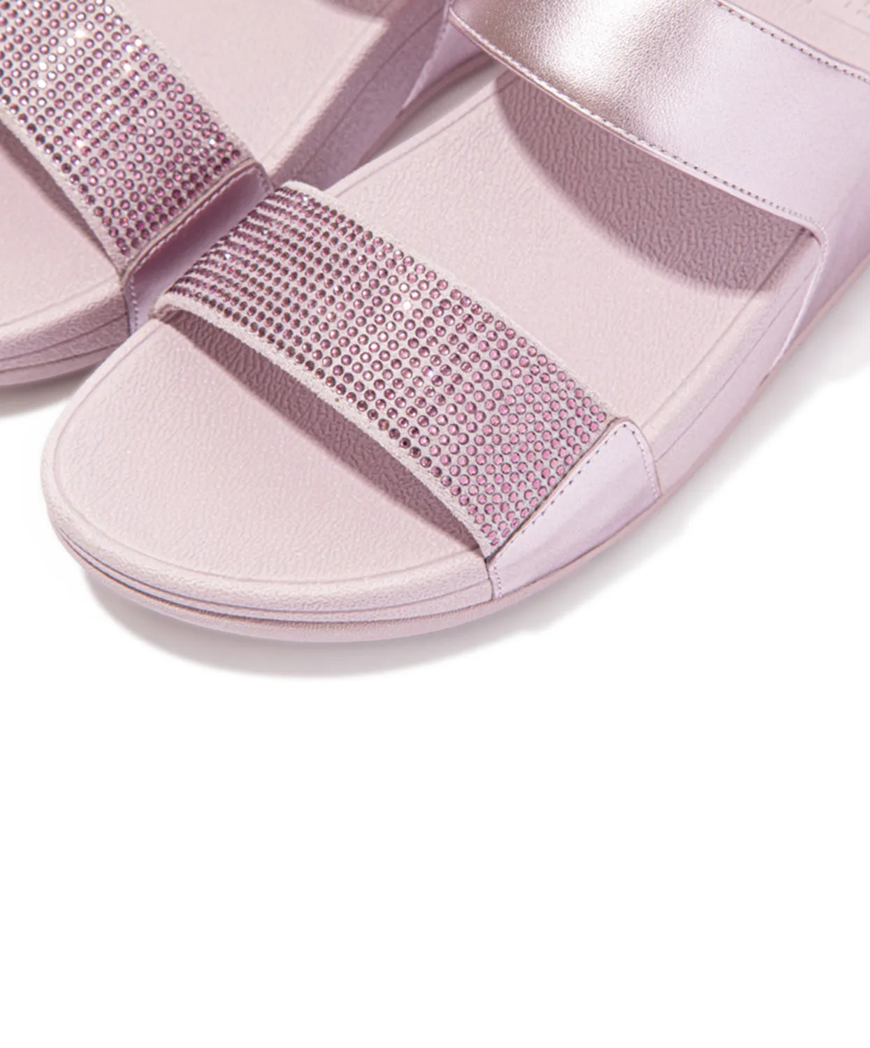 FitFlop Lulu Crystal Embellished Slides Purple