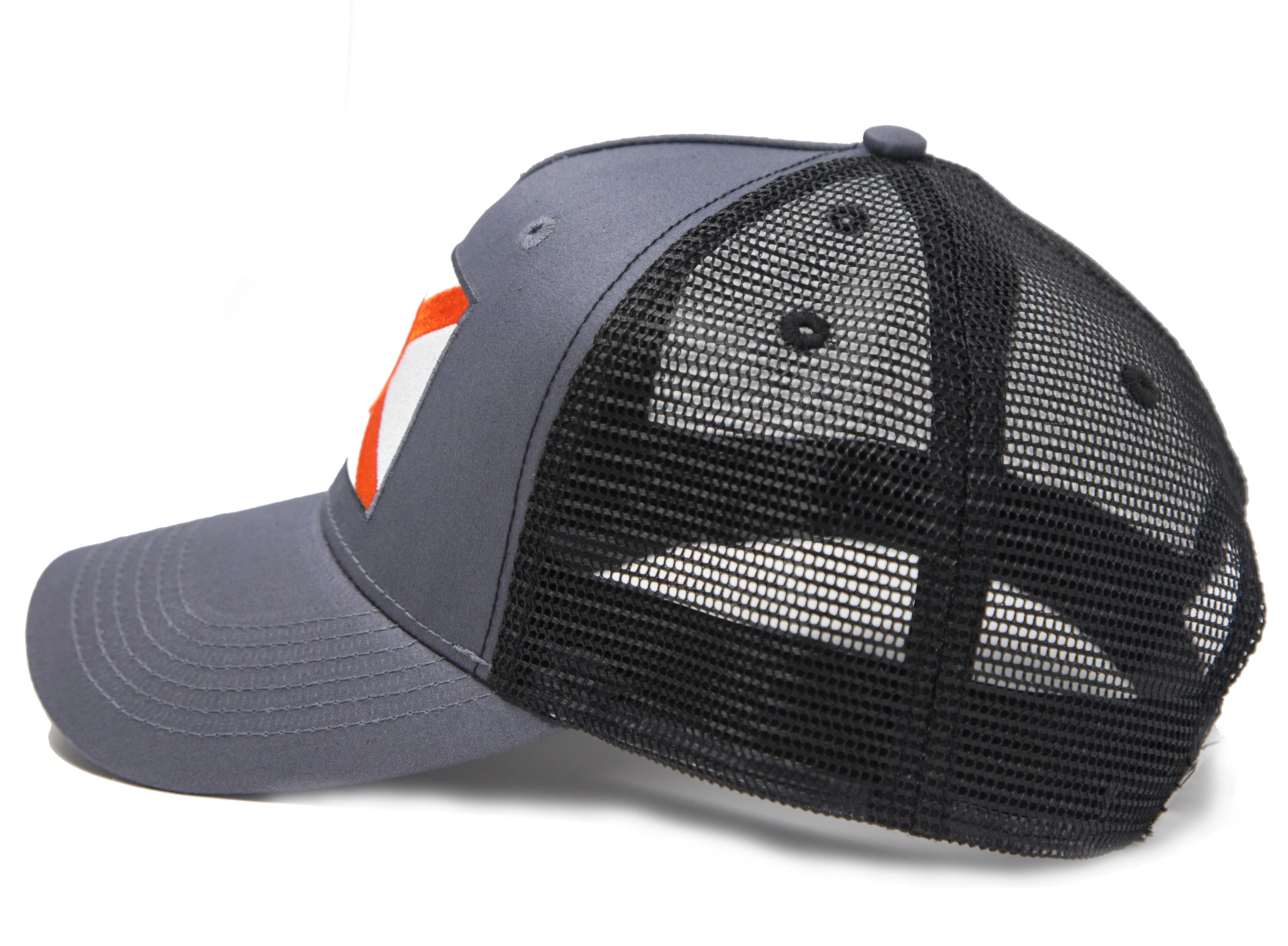 Florida Flag Trucker Baseball Snapback Hat (Black) - International Tie