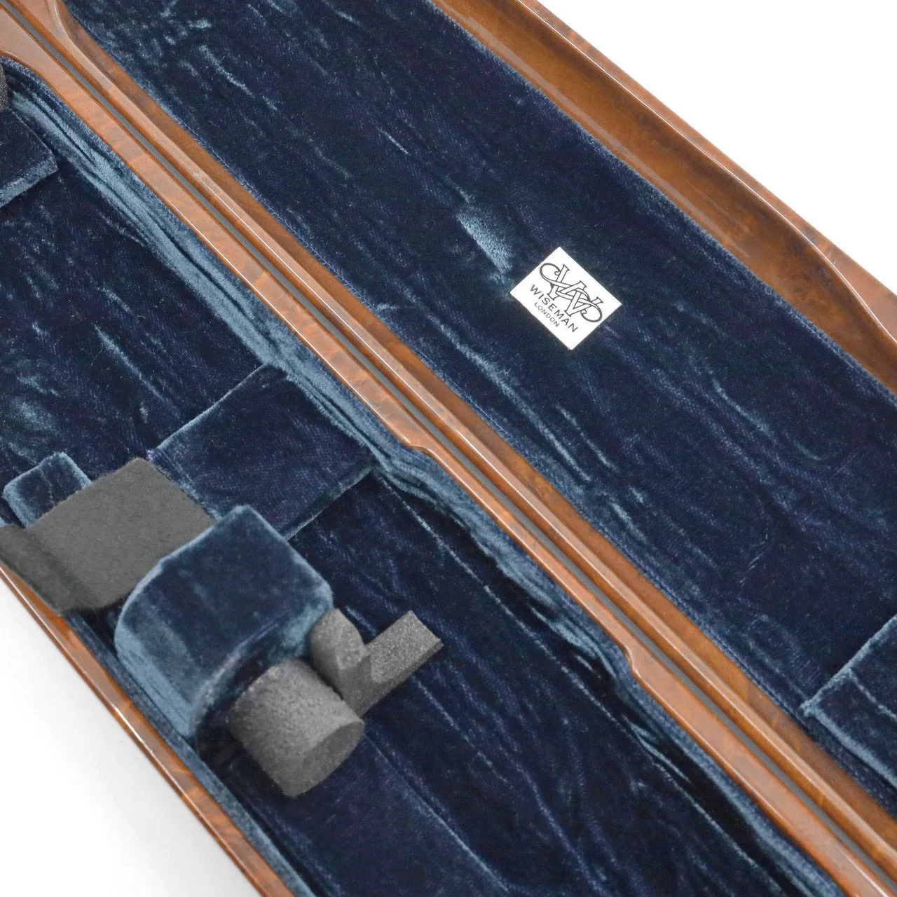French Flute Case by Wiseman - Burr Wood Look