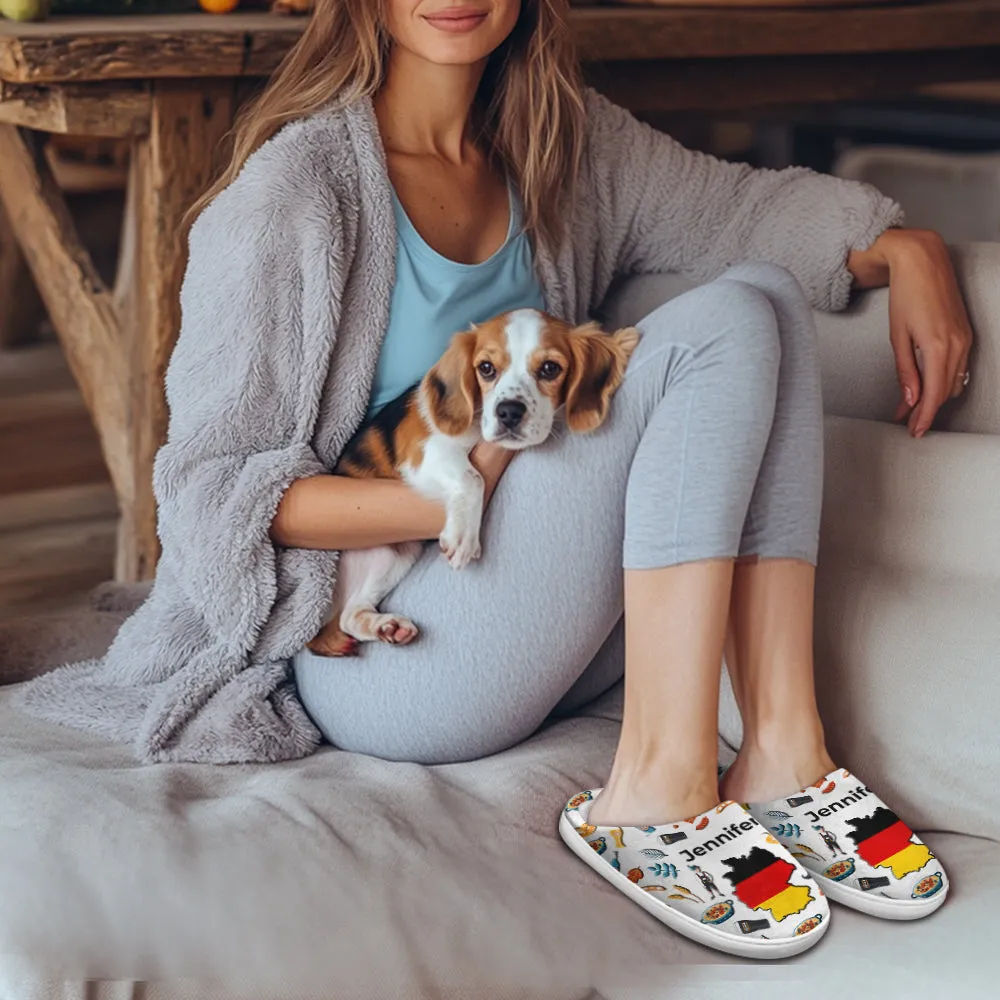 Germany Customized Slippers With German Flag And Symbols