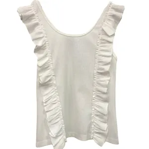 Girls Knitted Tank Top -White..
